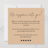 Laat ons een Review handgemaakt met liefde rustiek Kaart (Achterkant)