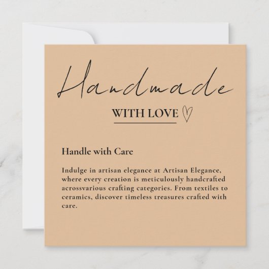 Laat ons een Review handgemaakt met liefde rustiek Kaart (Voorkant)