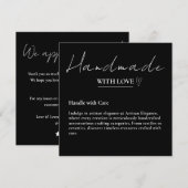 Laat ons een Review handgemaakt met liefde zwarte  Kaart (Voorkant / Achterkant)