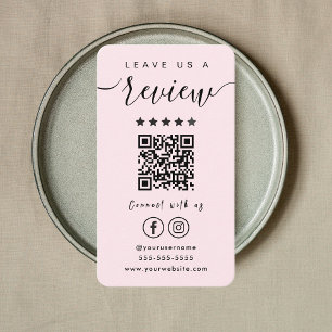 Laat ons een Review Instagram Facebook QR Code Blu Visitekaartje