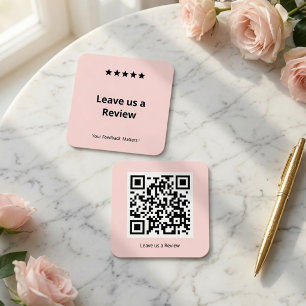 Laat ons een review QR-code achter gepersonaliseer Vierkante Visitekaartje