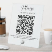 Laat ons een review QR-code achter Reclamebord Met Voetstuk (Insitu)