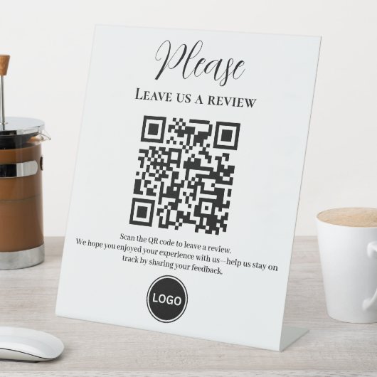 Laat ons een review QR-code achter Reclamebord Met Voetstuk (Insitu)