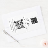 Laat ons een Review QR code Business Rechthoekige Sticker (Envelop)