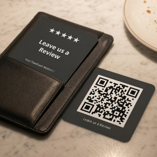 Laat ons een review QR-code Custom Google Review a Vierkante Visitekaartje