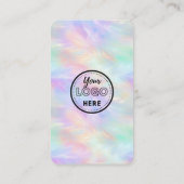 Laat ons een Review QR code iriserend opaal stijlv Visitekaartje (Achterkant)