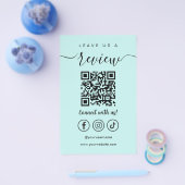 Laat ons een Review QR Code Social Media Logo Flyer (Enkel)