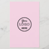 Laat ons een Review QR Code Social Media Logo Roze Flyer (Achterkant)