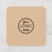 Laat ons een Review QR Code Social Media Logo Rust Vierkante Visitekaartje (Achterkant)