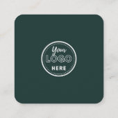 Laat ons een Review QR Code Social Media Logo Vierkante Visitekaartje (Achterkant)