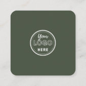 Laat ons een Review QR Code Social Media Logo Vierkante Visitekaartje (Achterkant)