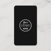 Laat ons een Review QR Code Social Media Logo Zwar Visitekaartje (Achterkant)