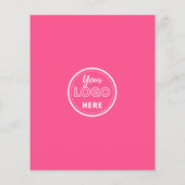 Laat ons een Review Social Media Logo Hot Pink Flyer (Achterkant)