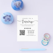 Laat ons een Review Social Media Logo Trendy White Flyer (Enkel)