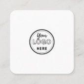 Laat ons een Review Social Media QR Code Logo Whit Vierkante Visitekaartje (Achterkant)