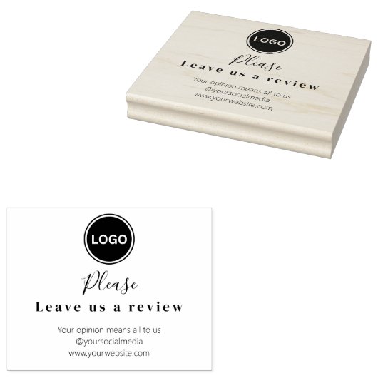 Laat ons een review Social Media Rubberstempel (Gestempeld)