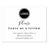 Laat ons een review Social Media Rubberstempel (Afrduk)