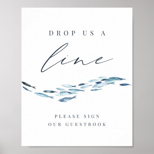 Laat ons een streep zetten | Kust Vis Guestbook Si Poster (Voorkant)