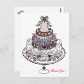 Laat ons eten - Cake ~ Briefkaart / Uitnodigingen (Voorkant / Achterkant)