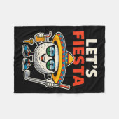 Laat ons feest Cinco De Mayo Golfbal Sombrero Golf Fleece Deken (Voorkant (Horizontaal))
