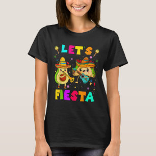 Laat Ons Feest Taco Avocado Grappig Cinco De Mayo T-shirt