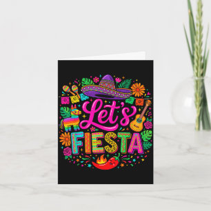 Laat ons feest vieren cinco de mayo grappige kleur kaart