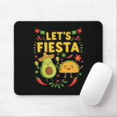 Laat ons Fiesta Taco Avocado Grappig Cinco De Mayo Muismat (Met muis)