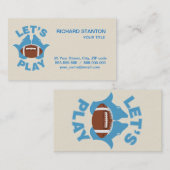 Laat ons football spelen visitekaartje (Voorkant / Achterkant)