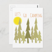 Laat ons gaan Camping Briefkaart (Voorkant / Achterkant)