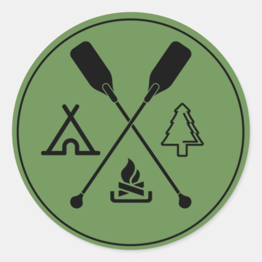 Laat ons gaan Camping Sticker (Voorkant)