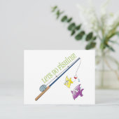 Laat ons gaan Gevist Briefkaart (Staand voorkant)