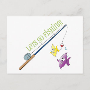 Laat ons gaan Gevist Briefkaart