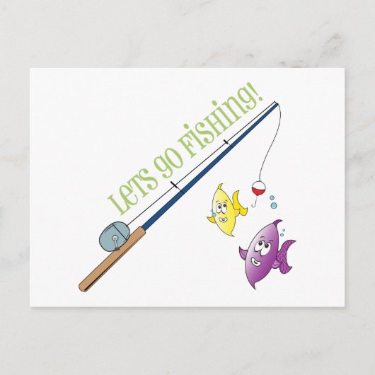 Laat ons gaan Gevist Briefkaart (Voorkant)