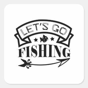 Laat ons gaan Gevist Vierkante Sticker