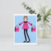 Laat ons gaan winkelen Briefkaart (Staand voorkant)