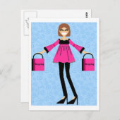 Laat ons gaan winkelen Briefkaart (Voorkant / Achterkant)