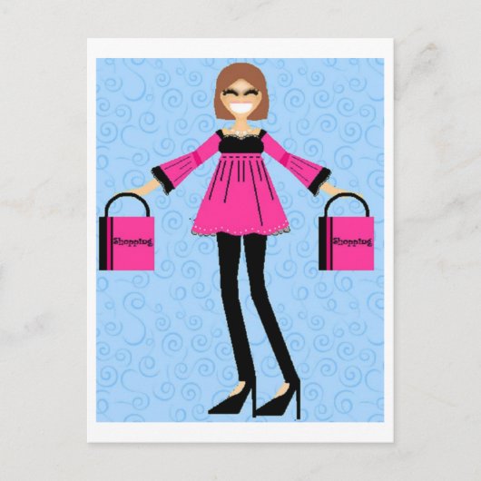 Laat ons gaan winkelen Briefkaart (Voorkant)