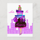 Laat ons gaan winkelen briefkaart (Voorkant)