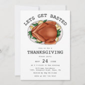 Laat ons gebastde geroosterde Thanksgiving in Turk Kaart (Voorkant)