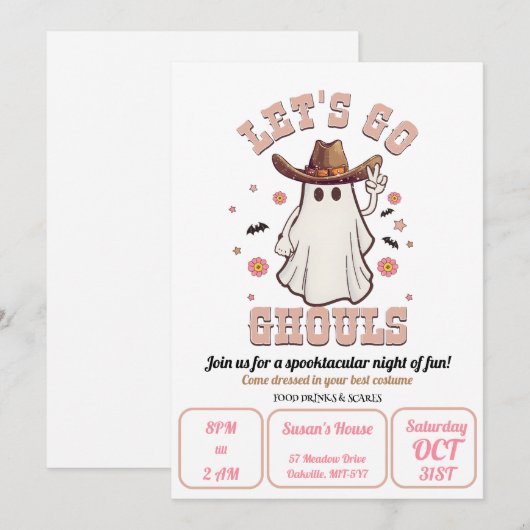 Laat ons Ghouls gaan Kaart (Voorkant / Achterkant)