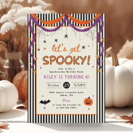 Laat ons Griezelen Kinderen Halloween Verjaardagsf Kaart