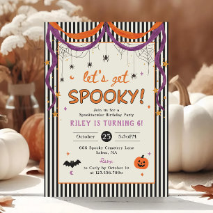 Laat ons Griezelen Kinderen Halloween Verjaardagsf Kaart