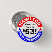 Laat ons in 2053 vrij ronde button 3,2 cm (Voorkant /achterkant)