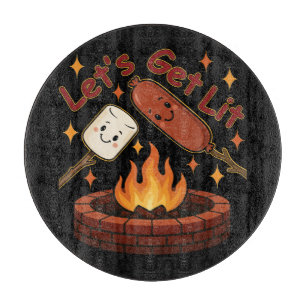 Laat Ons Licht Vuurplaats – Schattige Marshmallow Snijplank