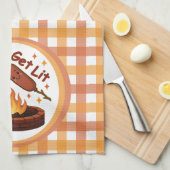 Laat Ons Licht Vuurplaats – Schattige Marshmallow  Theedoek (Quarter Fold)