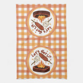 Laat Ons Licht Vuurplaats – Schattige Marshmallow  Theedoek (Verticaal)