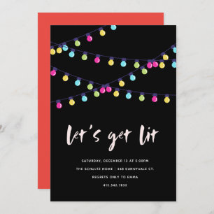 Laat ons Lit Nieuwe Jaren Uitnodiging van de Parti