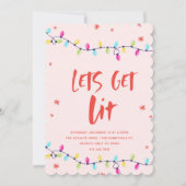 Laat ons Lit Nieuwe Jaren Uitnodiging van de Parti (Voorkant)