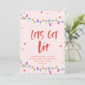 Laat ons Lit Nieuwe Jaren Uitnodiging van de Parti (Staand voorkant)