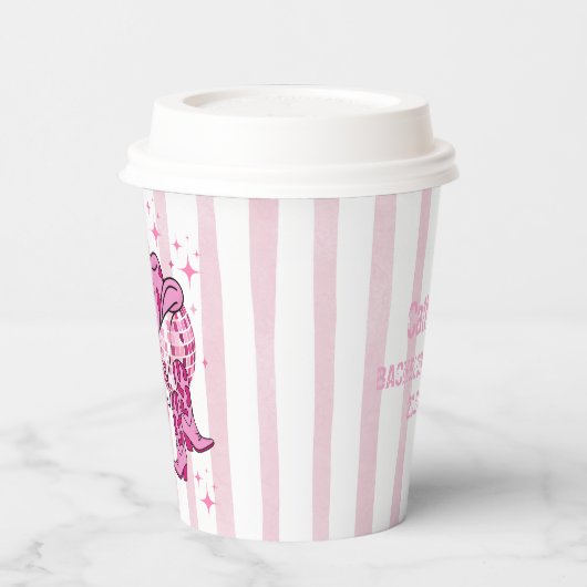 Laat ons meiden naar Disco Cowgirl Bachelorette Papieren Bekers (Links)